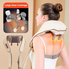 Neck and Shoulder Massager with Deep Tissue Shiatsu and Heat for Pain Relief