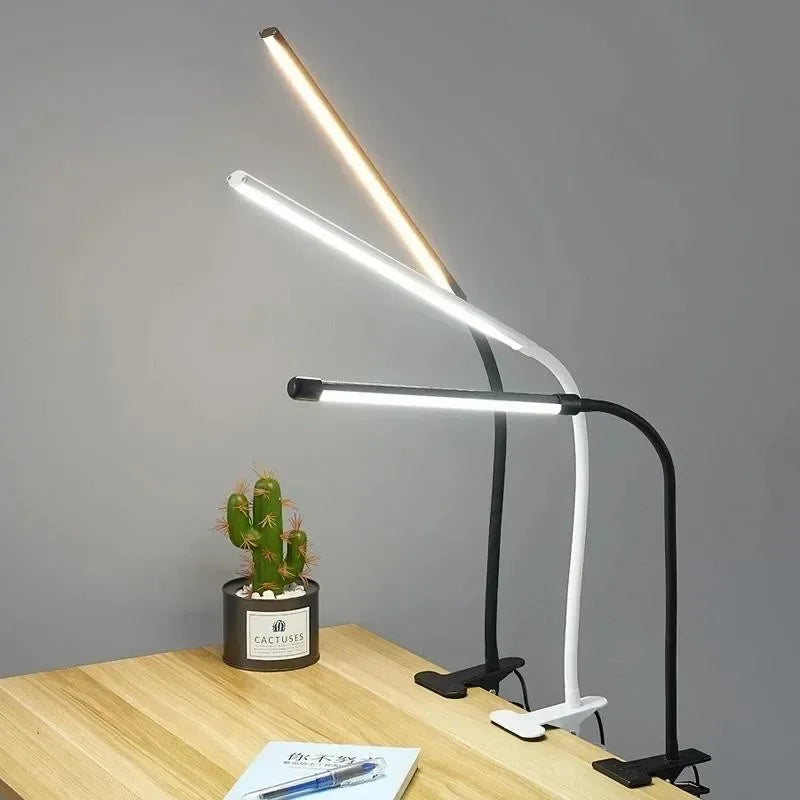 LED Clamp Light LumaFlex | 3 Light Colors & 10 Brightness Levels | USB Operation | Flexible Gooseneck | Eye-Friendly & Dimmable
