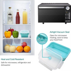 Collapsible Silicone Food Storage Containers with Lids 3 Pack Set 40oz