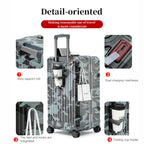 Zagreb – Wide Handle Hardshell Suitcase with Aluminium Frame & 360° Spinner Wheels