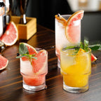 Ribbed Glasses 4-Piece Set
