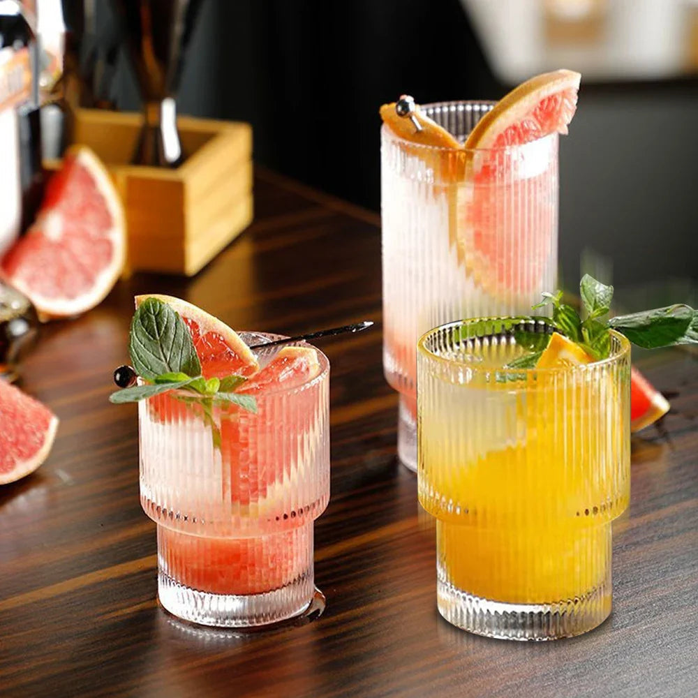 Ribbed Glasses 4-Piece Set