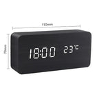 Wood LED Smart Alarm Clock for Bedroom