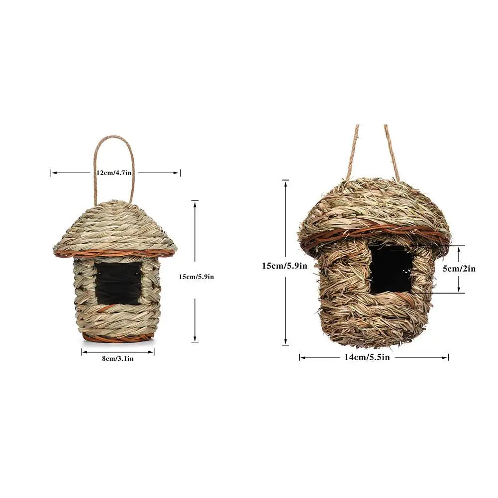 Rustic Natural Wicker Outdoor Birdhouse
