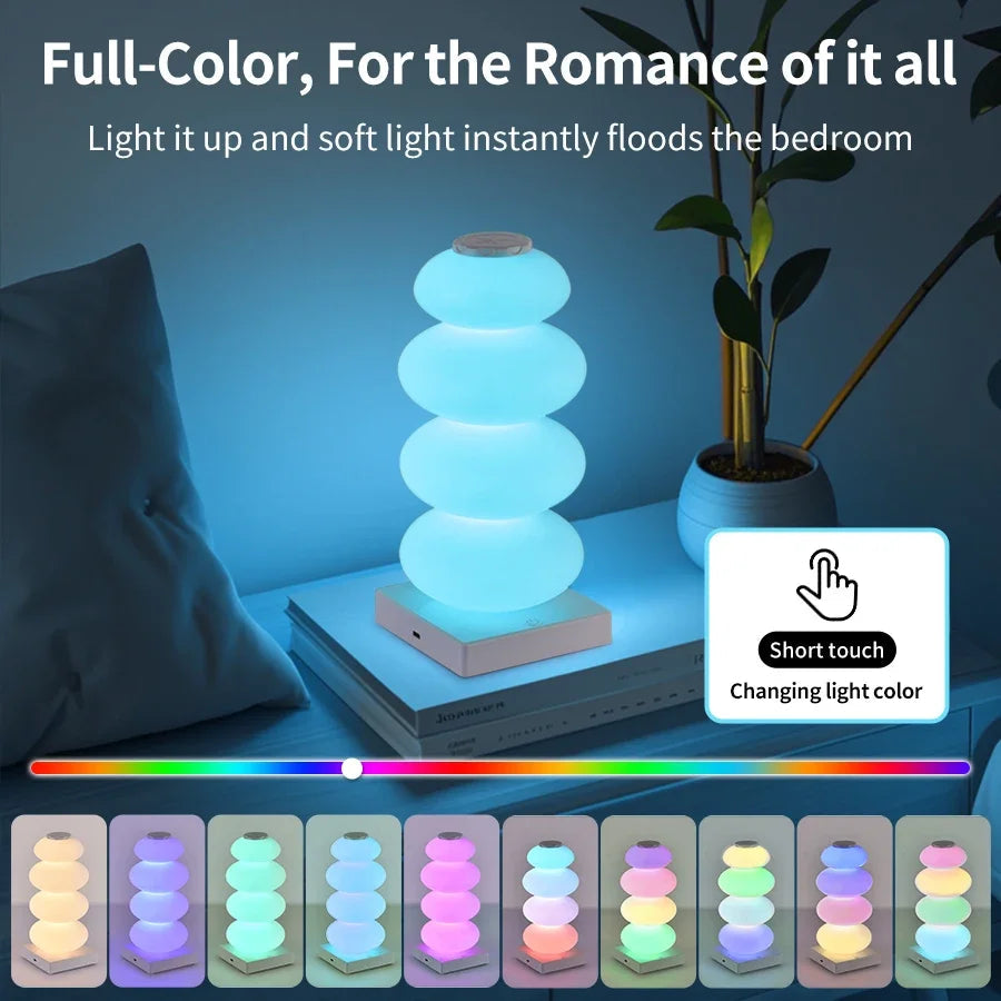 AuraGlow LED table lamp | 16 RGB colors & warm white | Touch dimming | USB operation | 3W