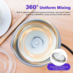 Versatile 4-in-1 Electric Milk Frother for Hot and Cold Beverages