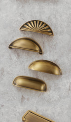 Bronvella ArcRetro Furniture Handle in Antique Copper