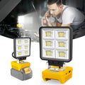 PowerLuma 48 LED Work Light | 48W Battery Construction Spotlight | 5200 Lumen | USB-C Charging Port | For DeWalt Batteries (without battery)