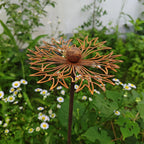 FLORUSTA Garden Stake Bluebonnet | Rust Look Metal | Rustic Garden Decor