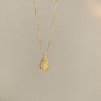 Nature Sparkle Tree Leaf Pendant Necklace
