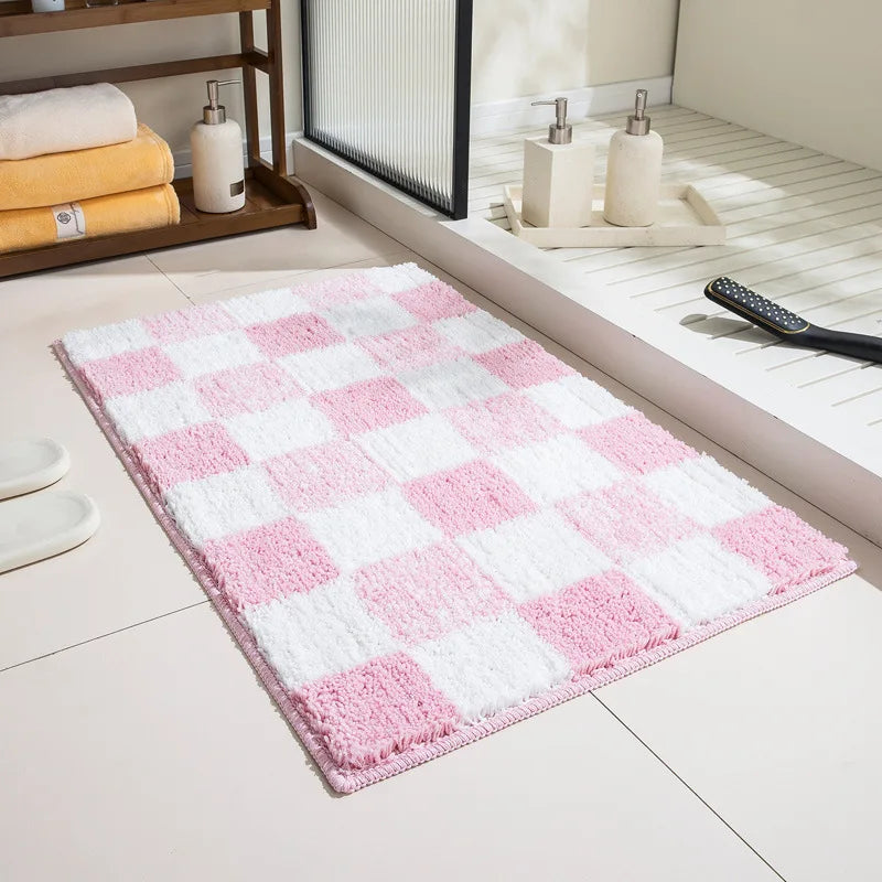 Abstract Floral Tufted Bathroom Mat