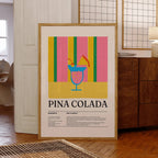 Piña Colada Cocktail Wall Art – Tropical & Stylish Decor