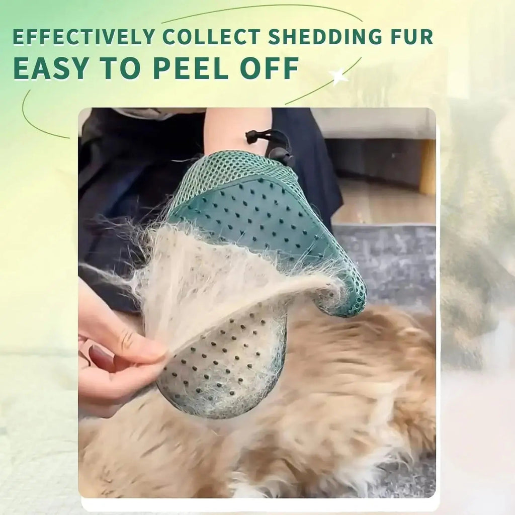 Pawrella 2-in-1 Pet Glove | Coat Care & Hair Removal in one | For cats & dogs | Silicone nubs | Washable