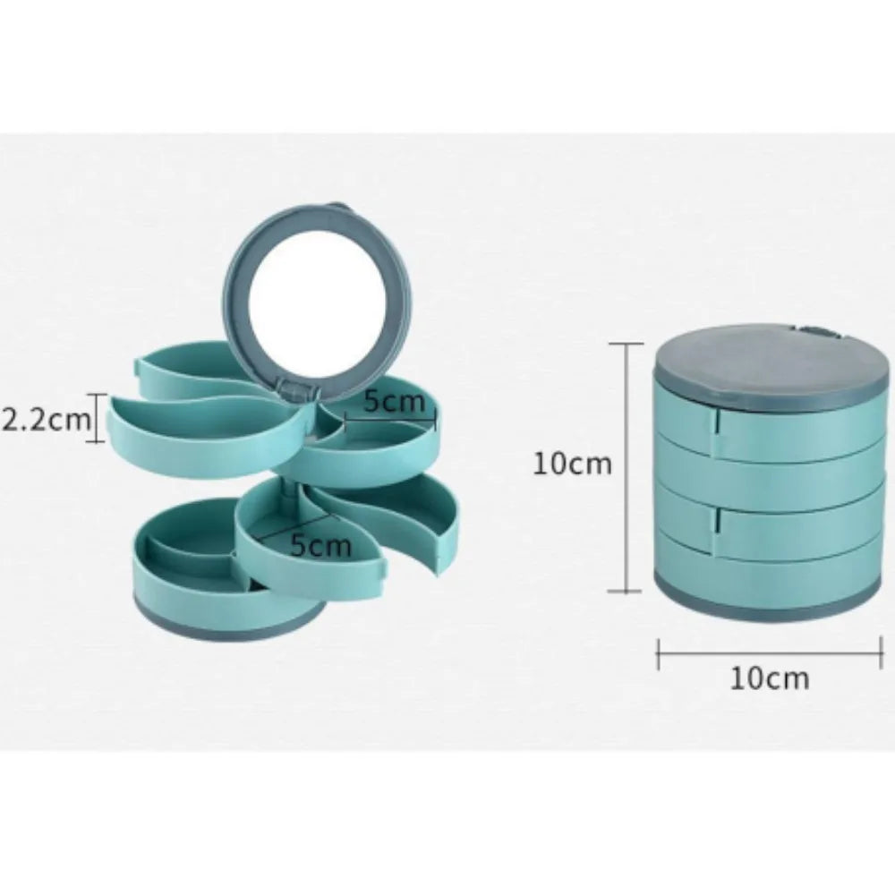Multi-Layer Rotating Jewelry Organizer Storage