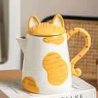 Orange Cat Handcrafted Ceramic Coffee & Tea Set