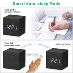 Minimalist Wooden Digital Desktop Alarm Clock