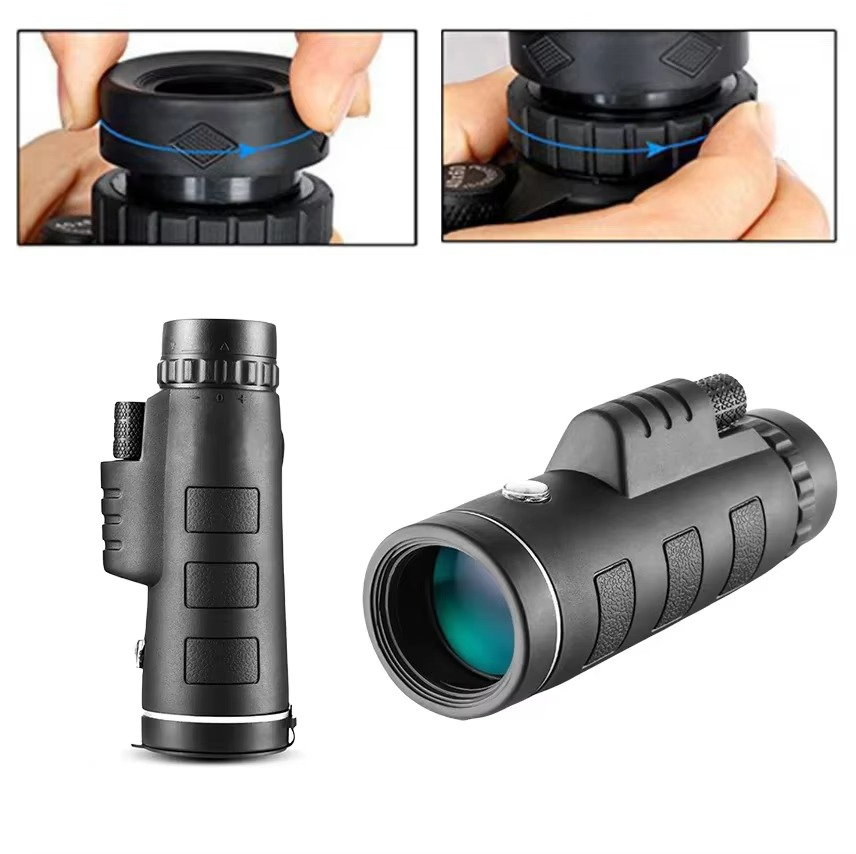 40x60 HD Monocular Telescope with Smartphone Holder and Tripod for Outdoor and Camping
