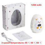 Furrio Electric Hand Warmer Fox | Rechargeable 1200 mAh | 3 Heat Levels & Digital Display | Plush Surface | USB Type-C | Portable for Winter & Office