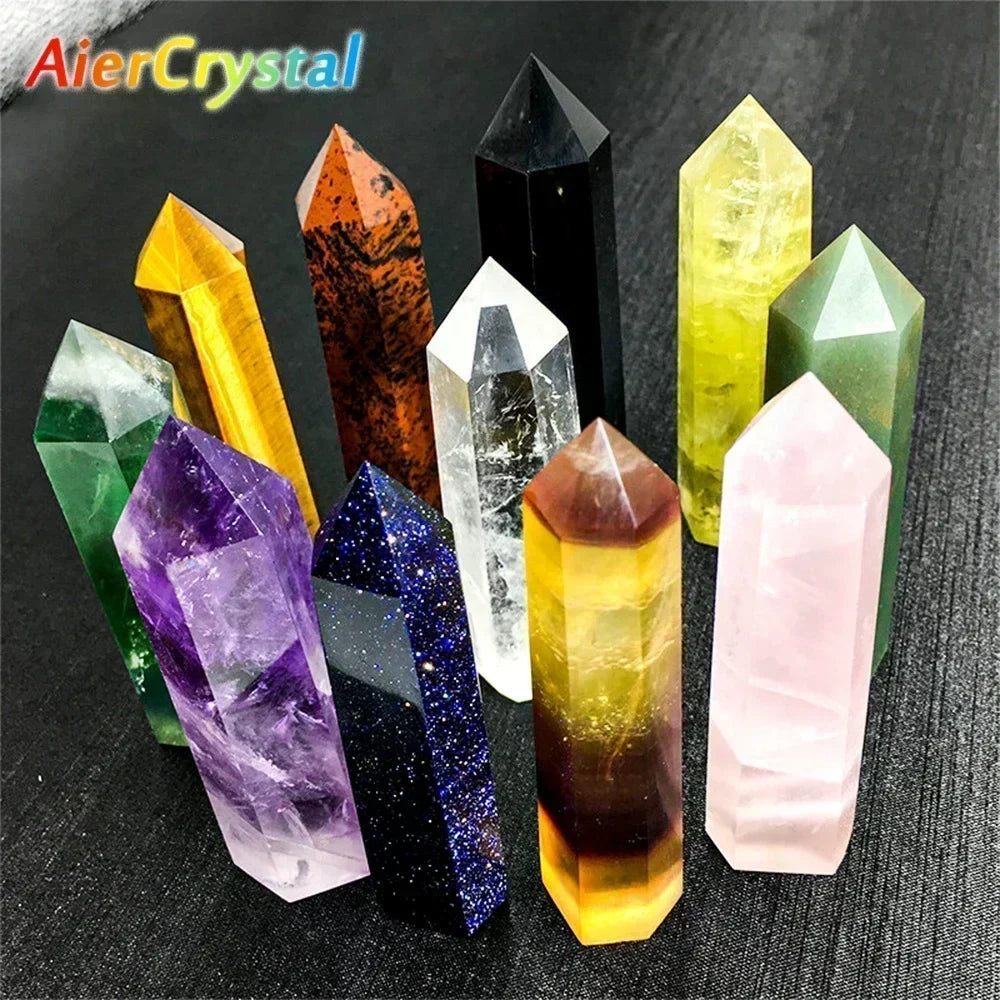 Crystal Obelisk Elaria | Natural Stone Healing Stone | For Meditation & Reiki | 4–8 cm