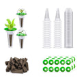 HydroLeaf Hydroponics Starter Set 120 pieces | With baskets, sponges & covers | For indoor gardening & cultivation
