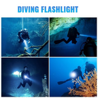High Lumen Scuba Diving Flashlight 3000lm Waterproof Magnetic Ring Torch