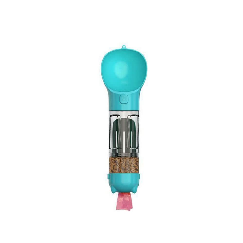 Portable 2-in-1 Dog Drinking & Feeding Bottle with Waste Bag Holder
