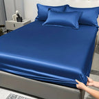 SatinDreams Luxury Fitted Sheet | Silky Satin Bed Sheet | Breathable & Cooling | Wrinkle-Free | Easy Care