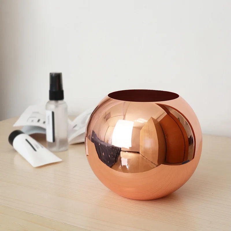 Stainless Steel Vase in Nordic Style Desktop Flower Pot BeFlower Pots Gold Black Rose Gold Classic Home Decoration