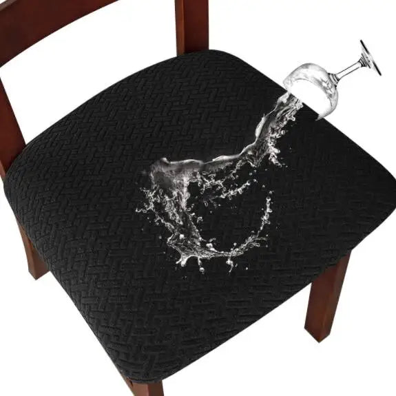 CasaLino | Waterproof Chair Seat Covers | Elastic & Washable | Checked Design | 4 Variants | For Kitchen & Dining Room