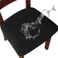 CasaLino | Waterproof Chair Seat Covers | Elastic & Washable | Checked Design | 4 Variants | For Kitchen & Dining Room