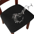 CasaLino | Waterproof Chair Seat Covers | Elastic & Washable | Checked Design | 4 Variants | For Kitchen & Dining Room