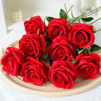 20 pieces Realistic Velvet Silk Rose Bouquet
