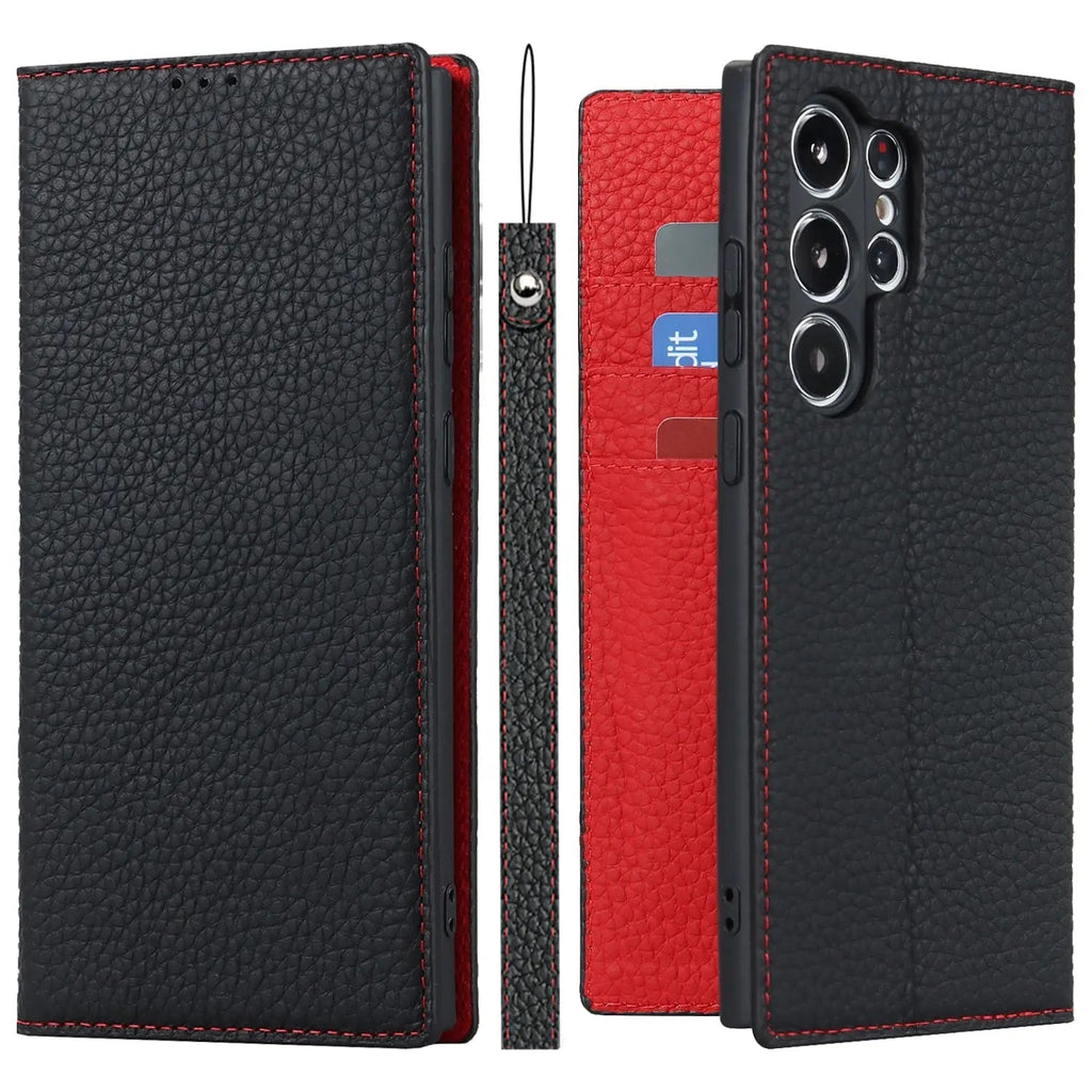 genuine leather wallet case for Samsung Galaxy S23 Ultra