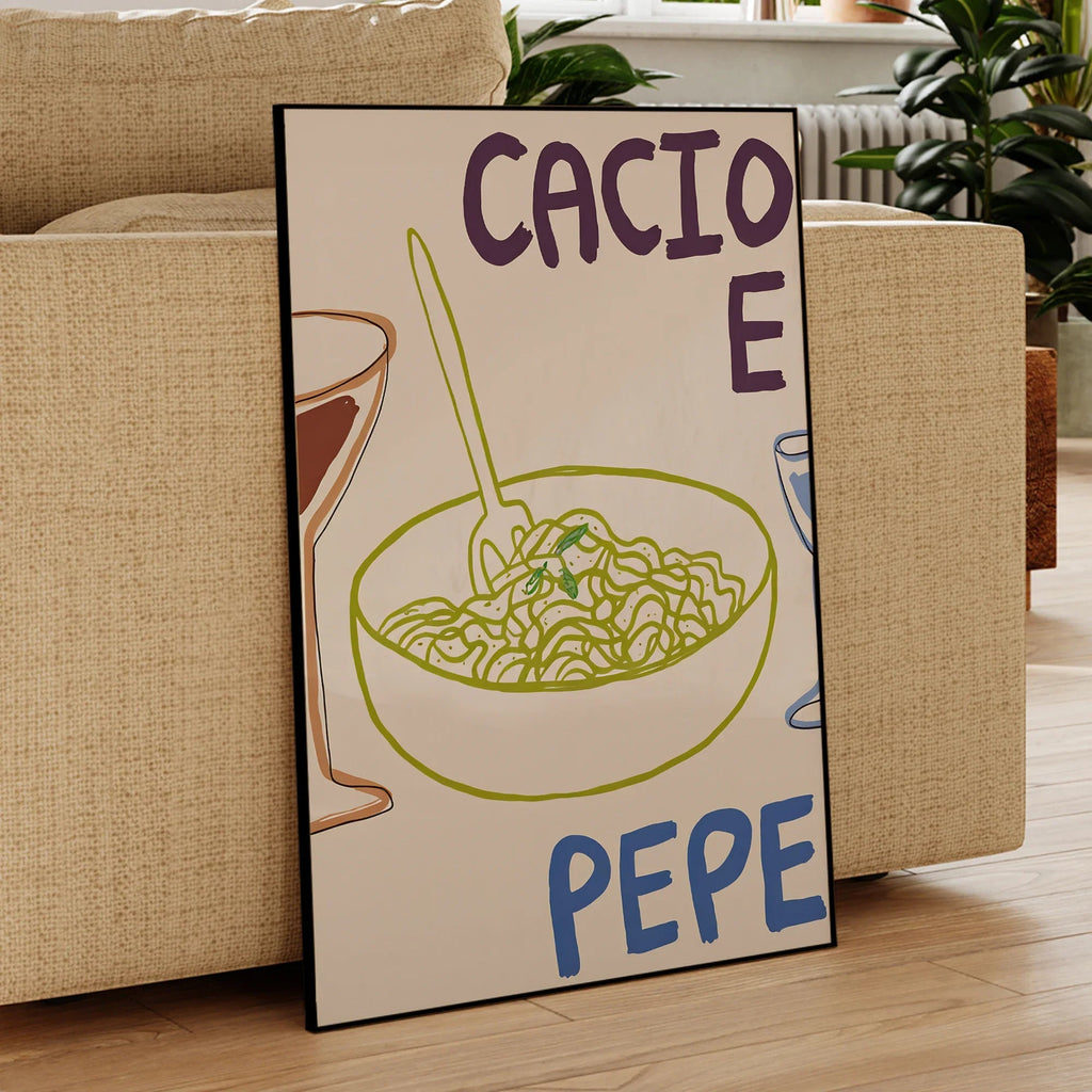 Cacio e Pepe & Spaghetti Bolognese Wall Art