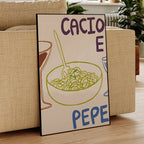 Cacio e Pepe & Spaghetti Bolognese Wall Art