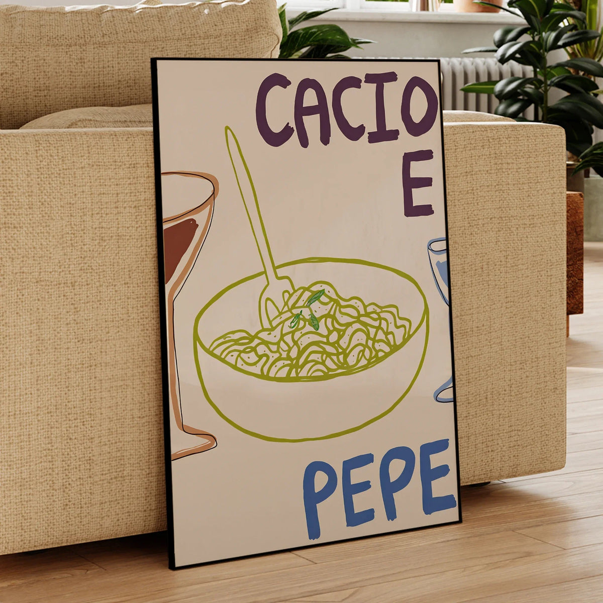 Cacio e Pepe & Spaghetti Bolognese Wall Art