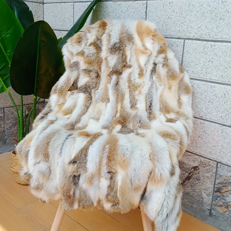 Imitated Rabbit Fur | Soft & Natural | 100x50 cm | Handmade