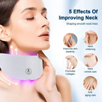 LED Facial Mask with Neck Support for Skin Firming and Anti Aging Light Therapy