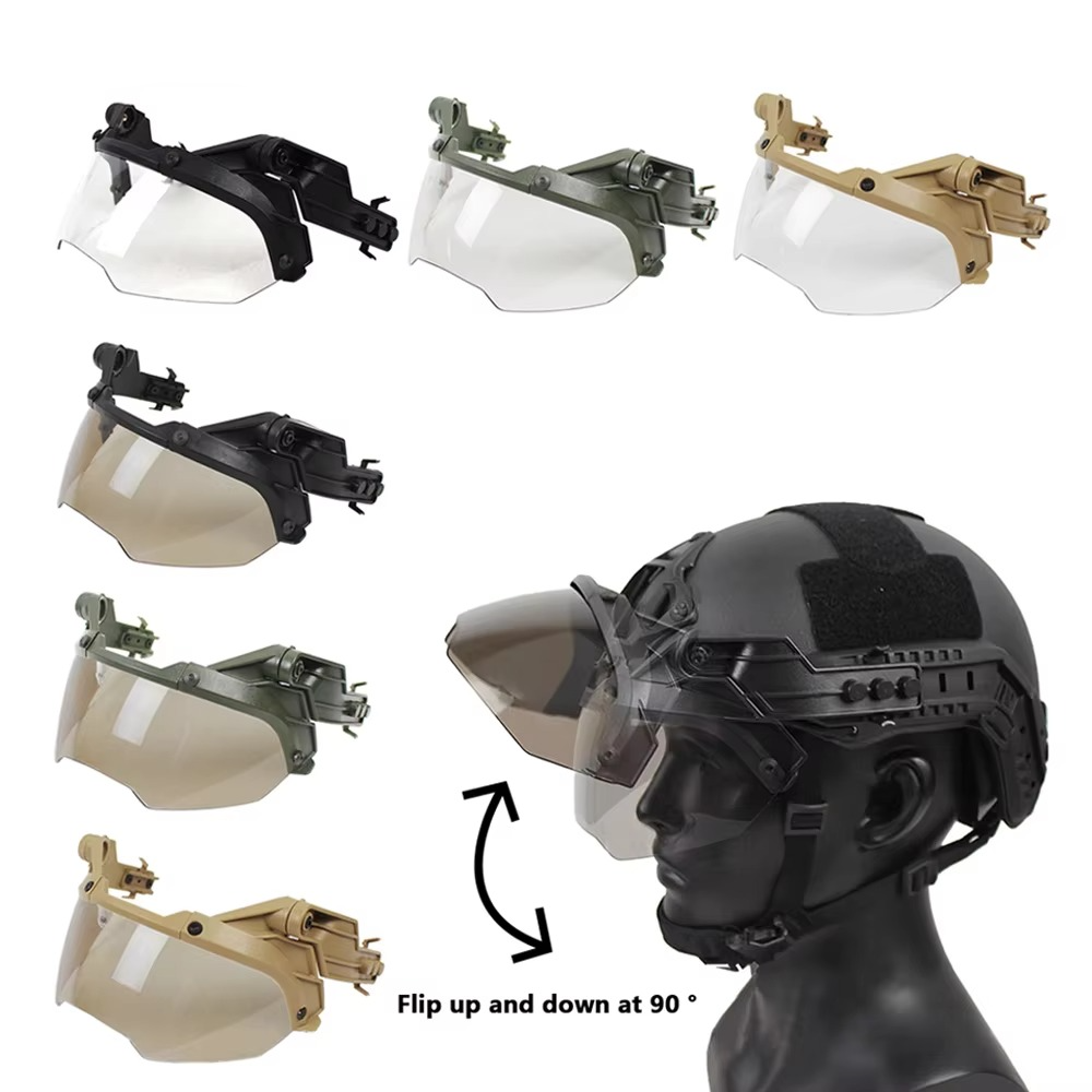 Adjustable Tactical Helmet with Anti-Fog Detachable Goggles