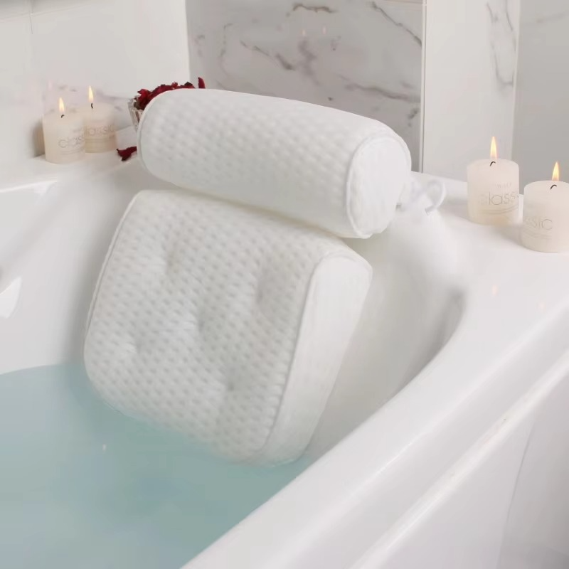 Luxury Bath Spa Pillow with Air Mesh Technology for Neck, Head, and Back Support