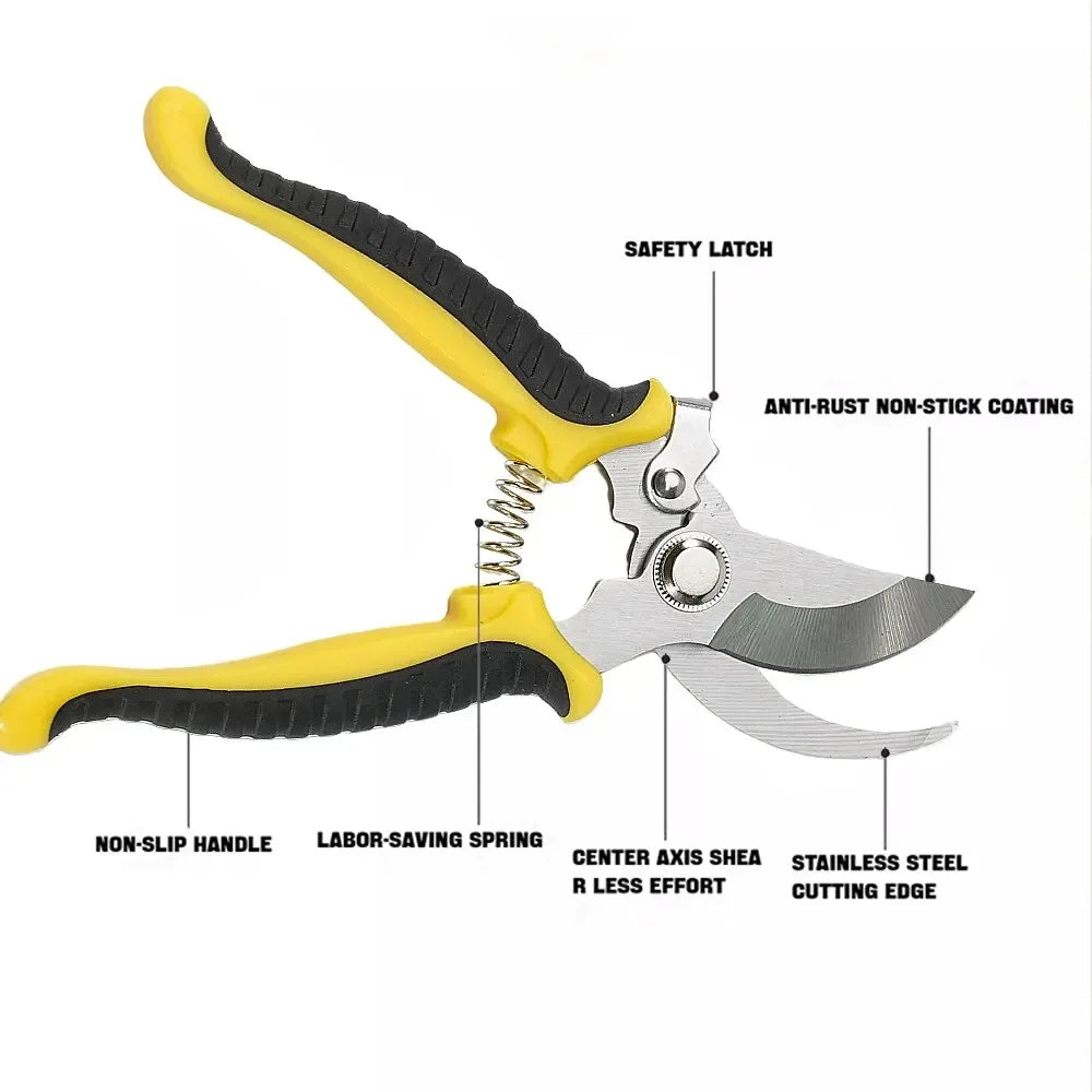 PrecisionCut Pruning Shears | Stainless Steel Garden Scissors for Trimming