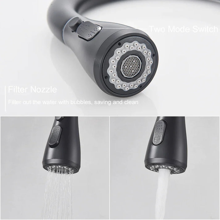 Modern Single-Handle Faucet with Pull-Out Spray
