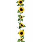 Floraviva SunVine Sunflower Garland Artificial | 2.6 m Length | 12 Flowers Ø 8 cm | For Wedding, Balcony & DIY Decor