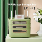 HideNet WLAN Router Storage Box | With Cable Management & Socket Compartment | Transparent & Removable | 1–4 Levels Selectable