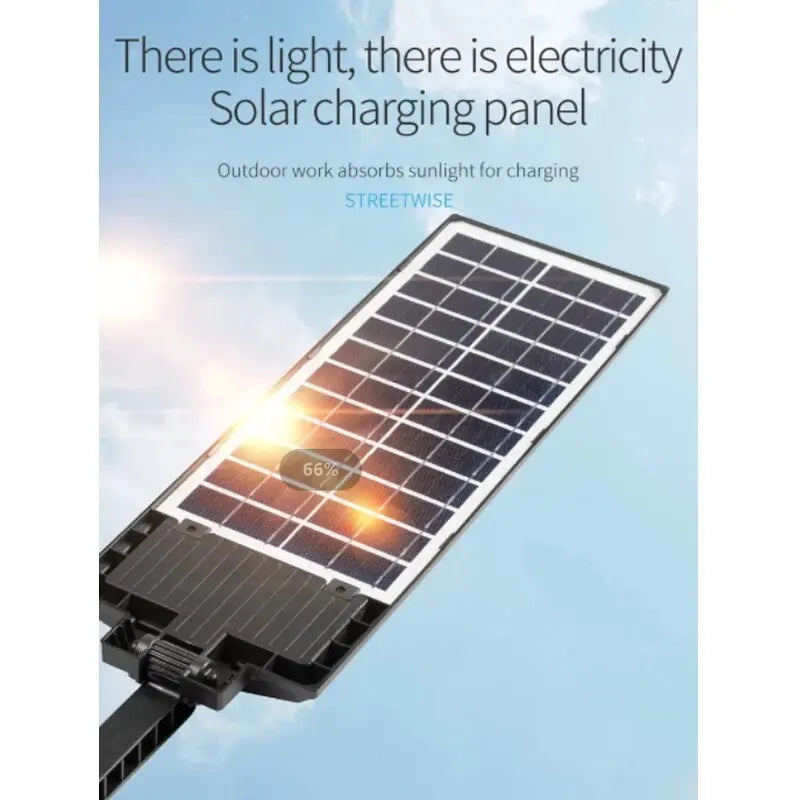 Solar LED Motion Sensor Wall Lamp Remote Control Garden Light
