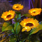 Solar-Powered LED Sunflower Lights for Gardens and Yards