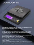5 kg/0.1 g and 10 kg/1 g digital electronic kitchen scale, LCD display, fully waterproof stainless steel weighing tool for baking