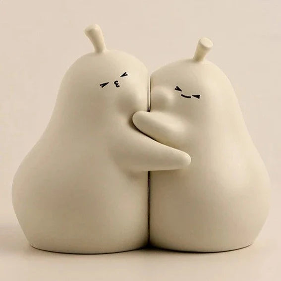 Hugging Pear Bookends