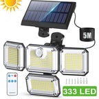 Solora GuardLight Solar Outdoor Lamp with Motion Sensor 2000 LM | 333 LED, IP65, 270° Beam Angle