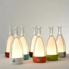 Wine Bottle Desk Lamp with Bluetooth Speaker – Rechargeable Modern Bedside Night Light